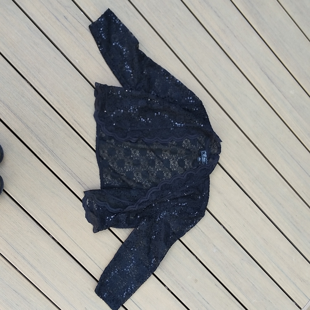 Lace sequin coverup